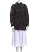 Nili Lotan Lace Pattern Long Sleeve Button-Up Top