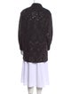 Nili Lotan Lace Pattern Long Sleeve Button-Up Top