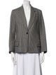 Nili Lotan Wool Houndstooth Print Blazer