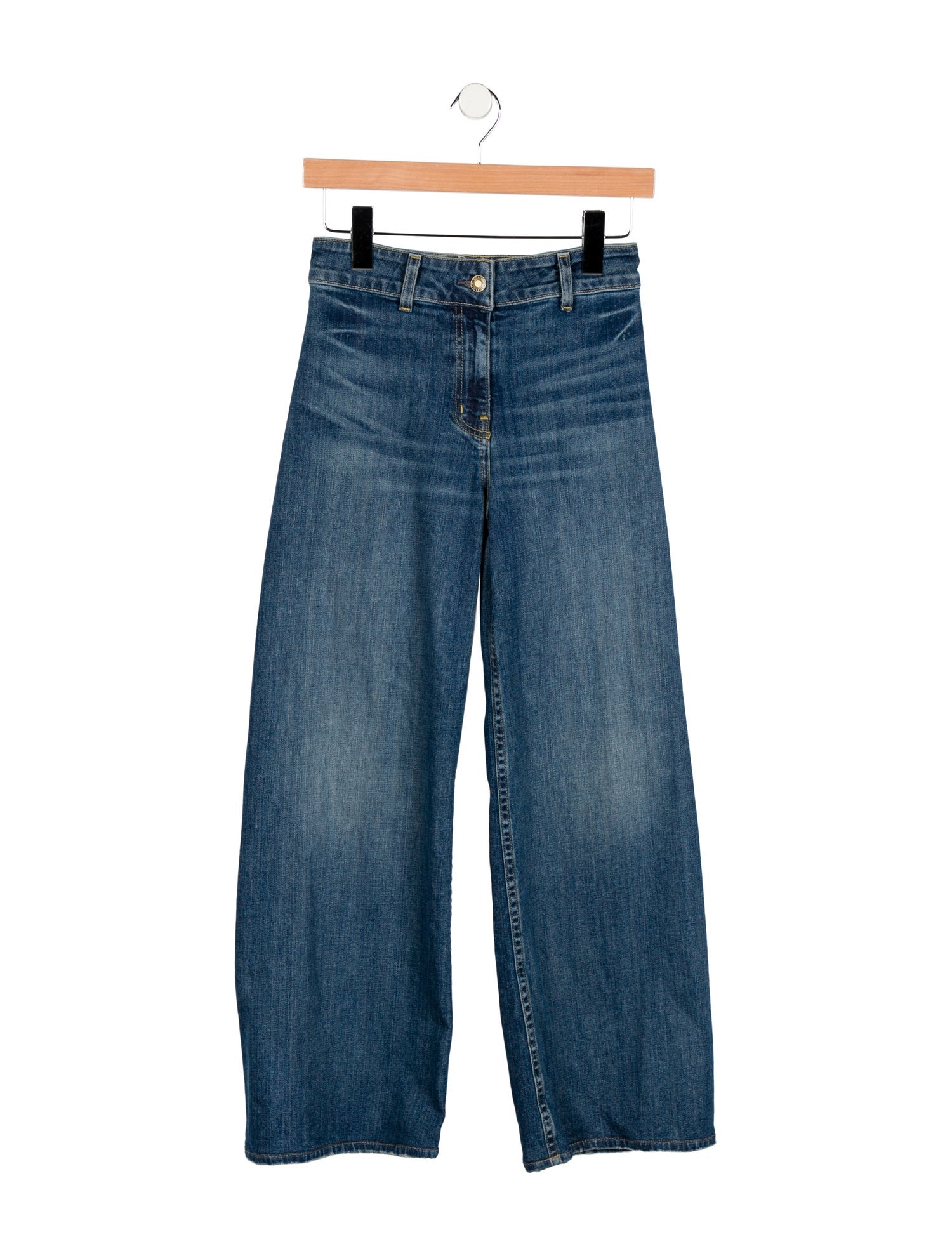 Nili Lotan Mid-Rise Wide Leg Jeans