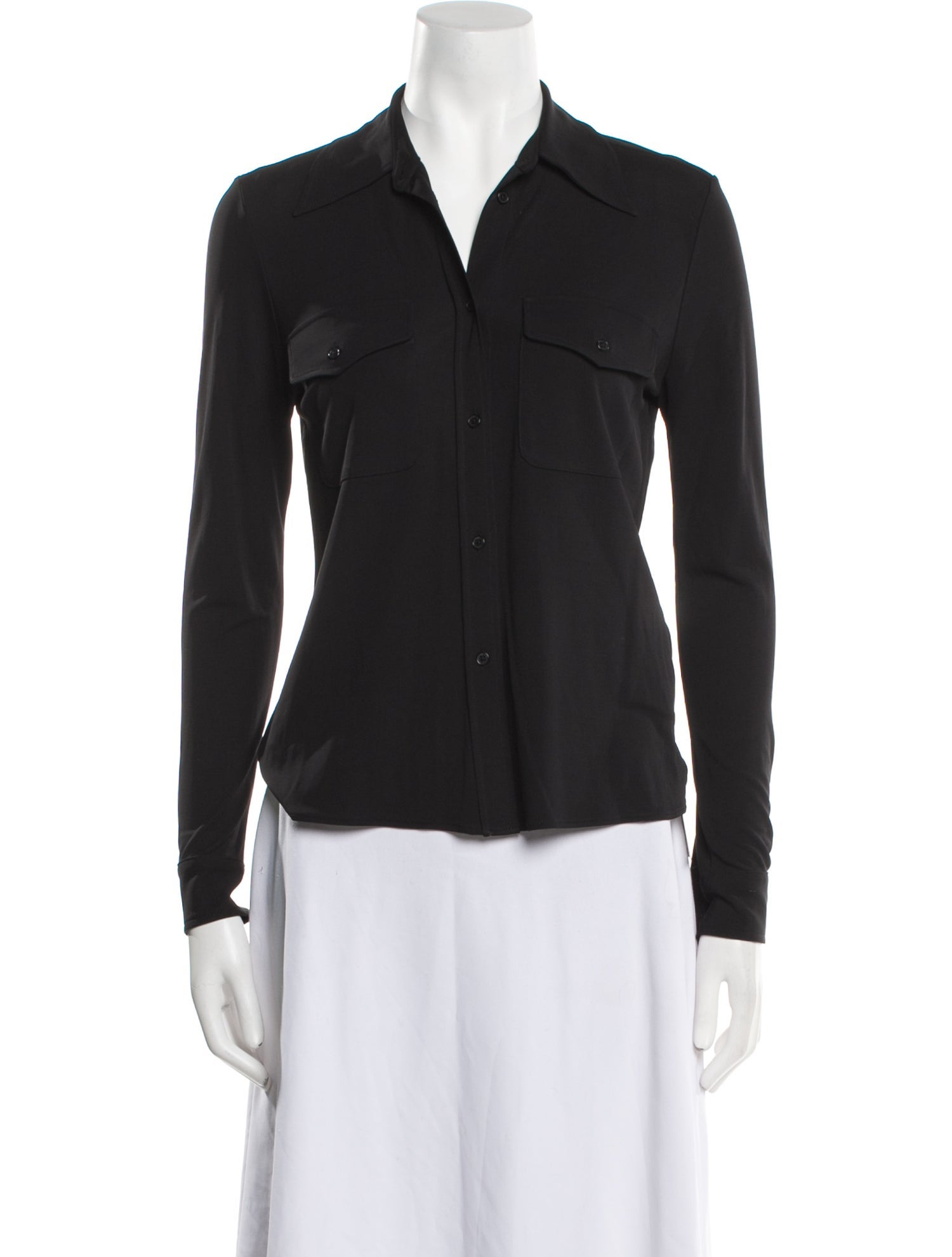 Nili Lotan Long Sleeve Button-Up Top