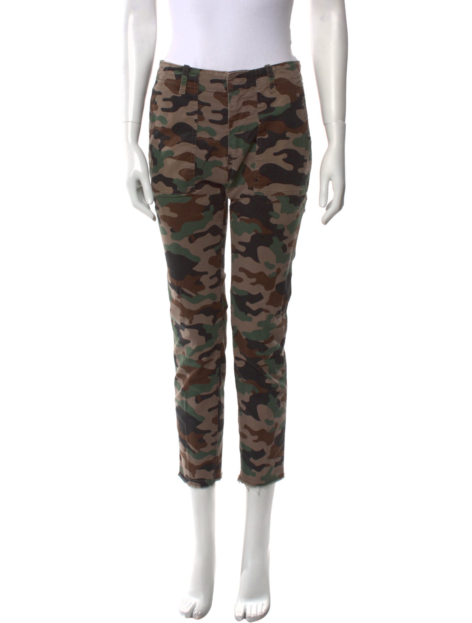 Nili Lotan Camouflage Print Straight Leg Pants