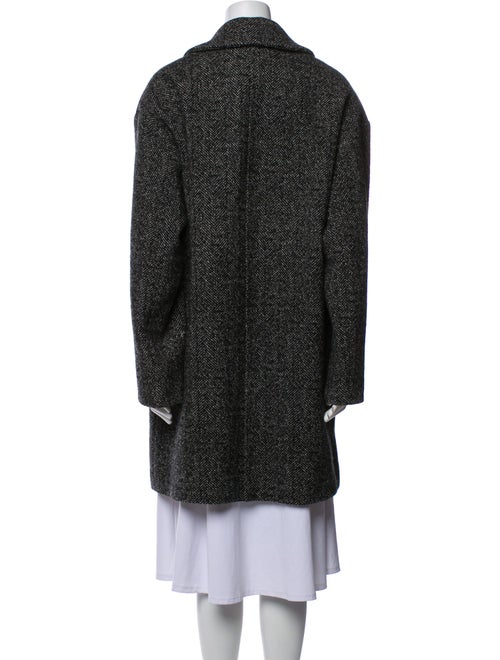Nili Lotan Virgin Wool Tweed Pattern Faux Fur Coat