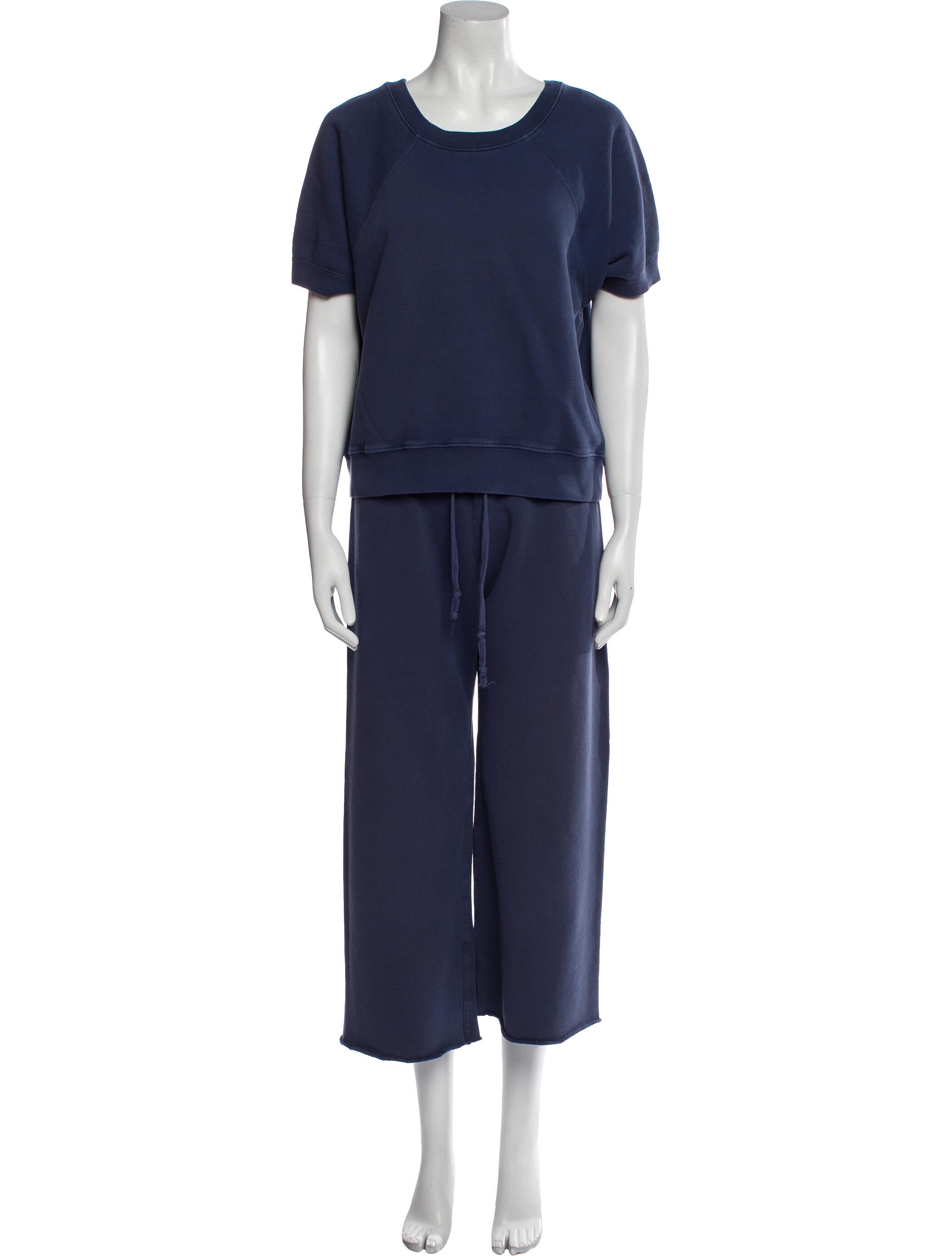 Nili Lotan Raw-Edge Trim Pant Set