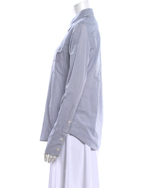 Nili Lotan Striped Long Sleeve Button-Up Top