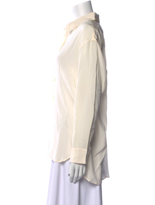 Nili Lotan Silk Long Sleeve Button-Up Top