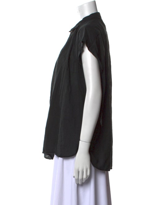 Nili Lotan Short Sleeve Button-Up Top