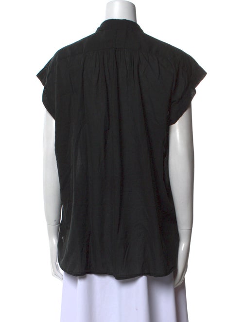 Nili Lotan Short Sleeve Button-Up Top