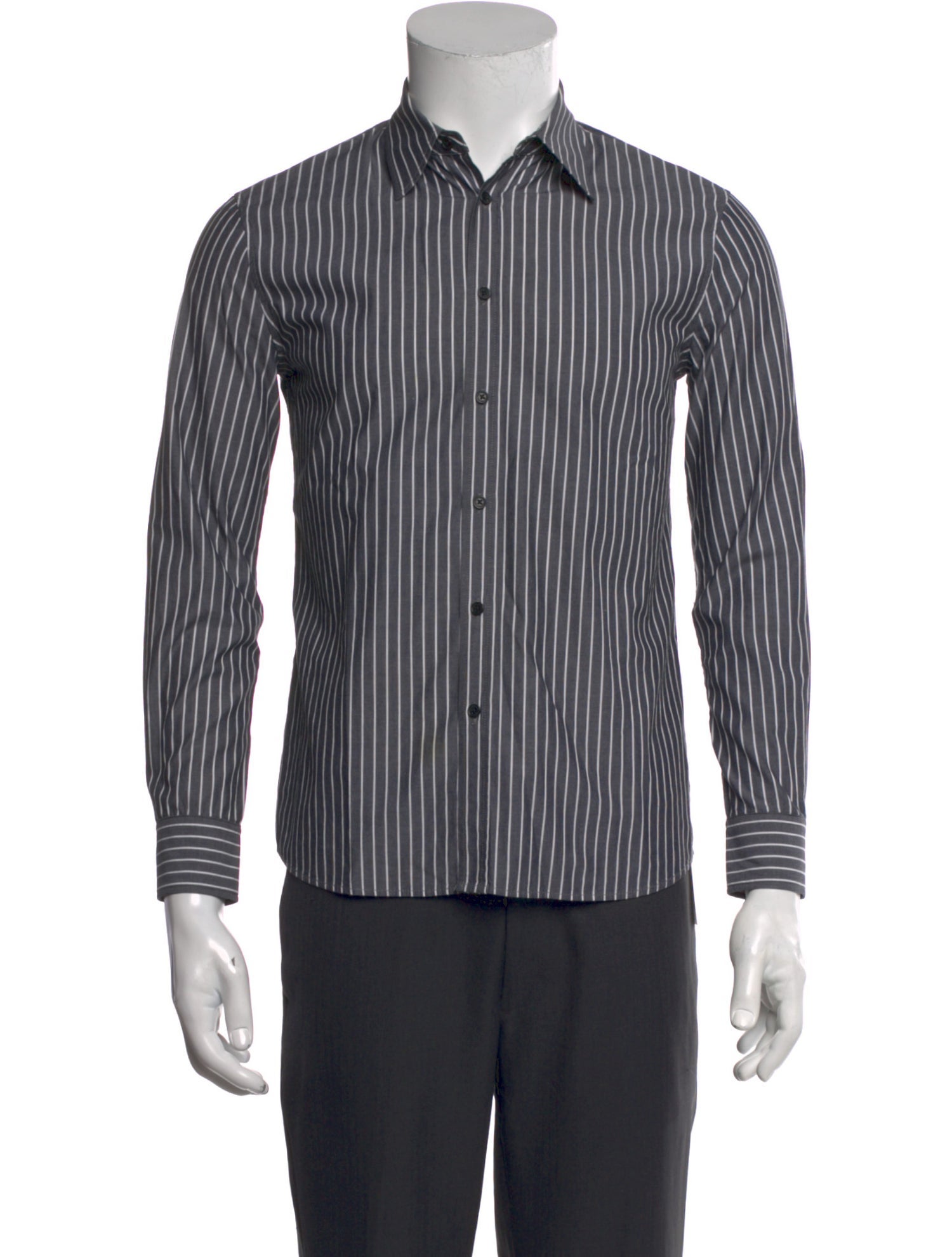 Nili Lotan Striped Long Sleeve Dress Shirt