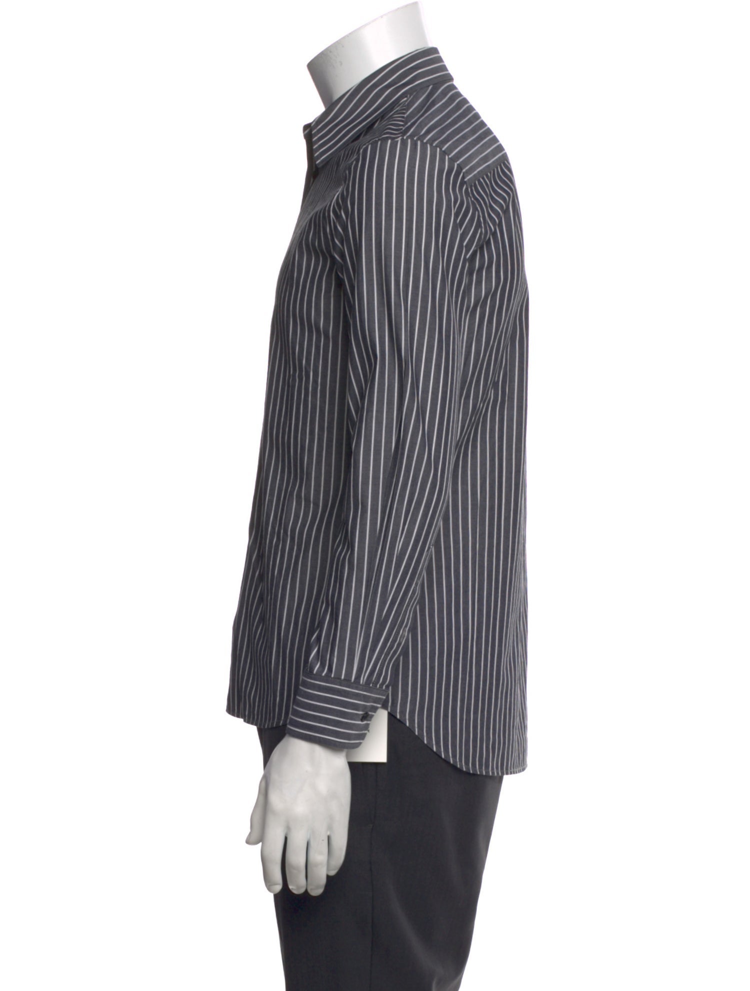 Nili Lotan Striped Long Sleeve Dress Shirt