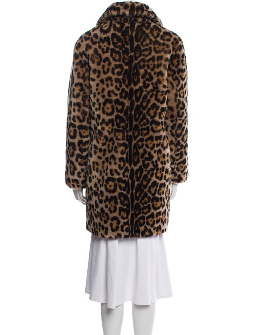 Nili Lotan Silk Animal Print Fur Coat