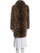 Nili Lotan Silk Animal Print Fur Coat