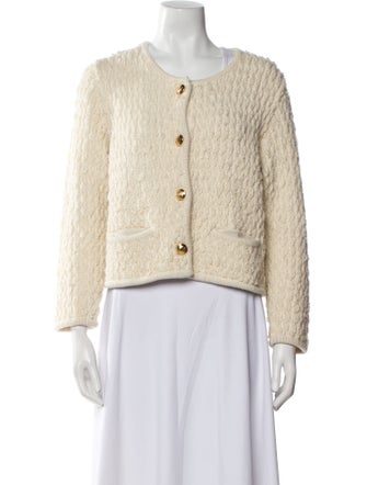 Nili Lotan Wool Tweed Pattern Sweater