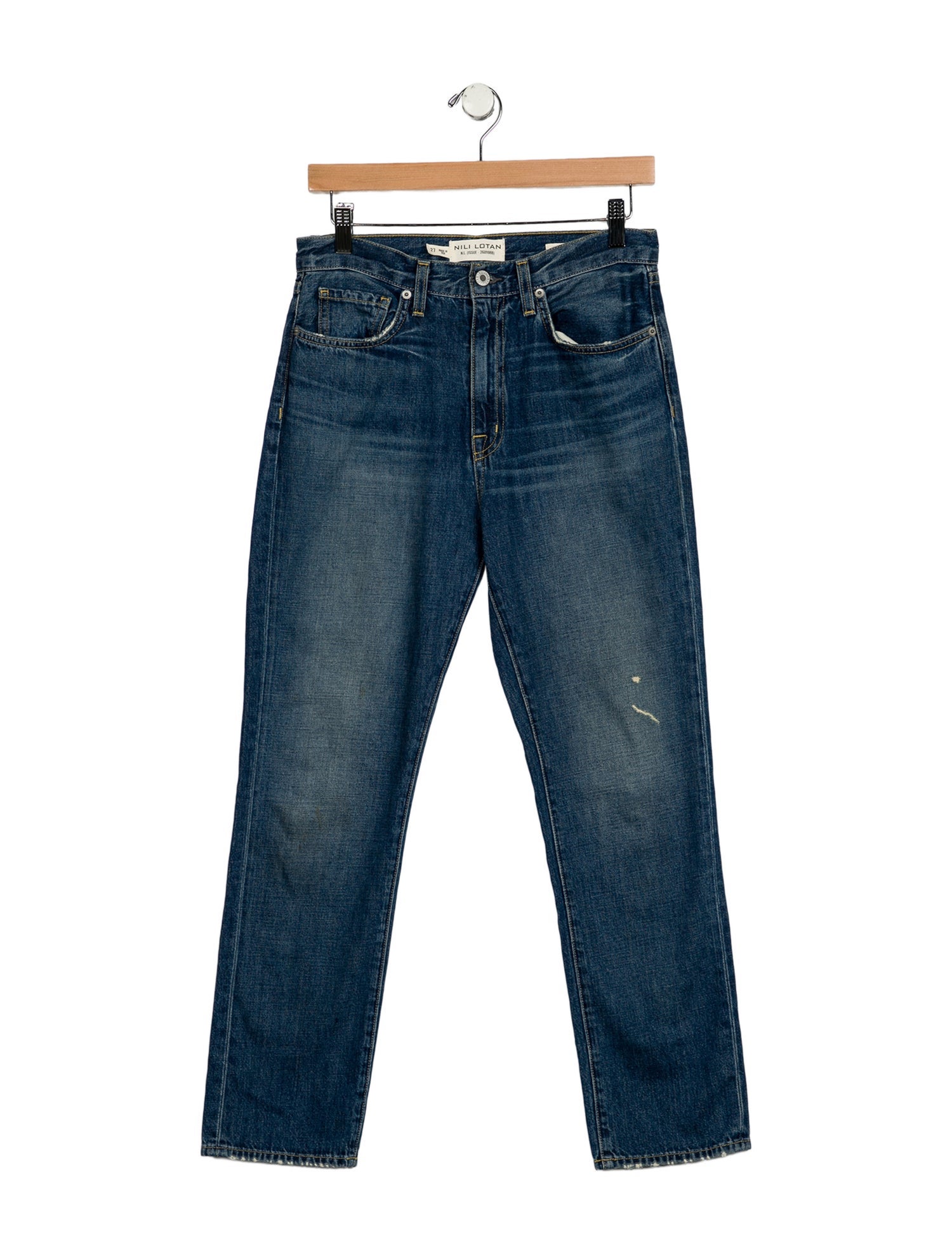 Nili Lotan High-Rise Straight Leg Jeans