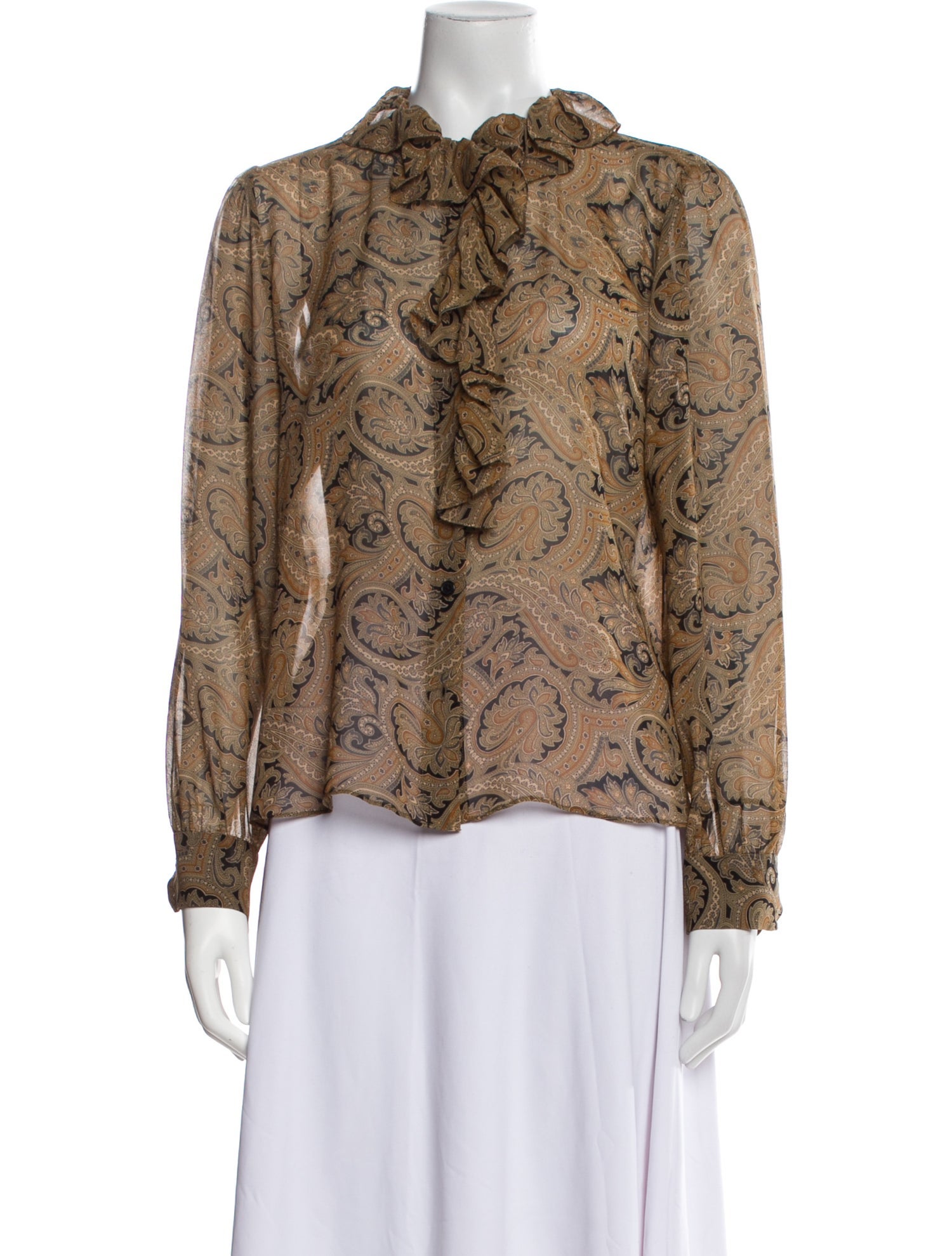 Nili Lotan Silk Animal Print Blouse