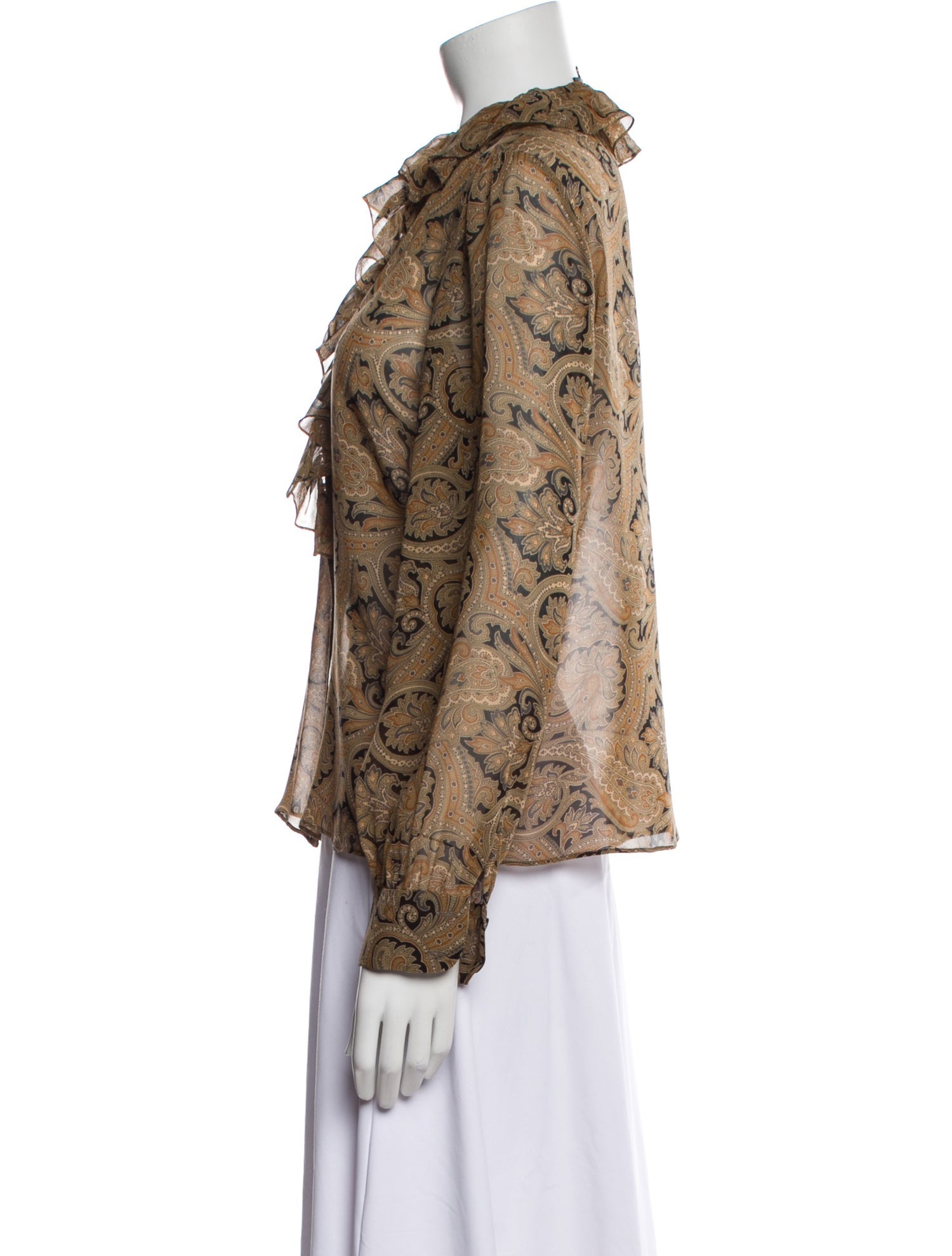 Nili Lotan Silk Animal Print Blouse