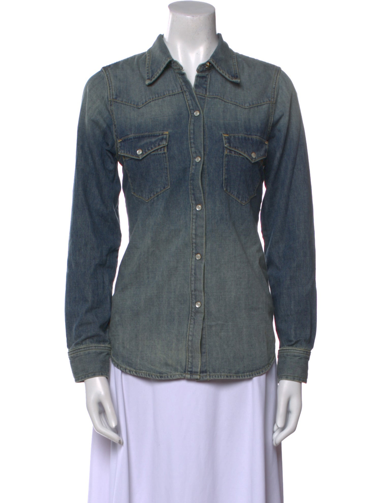 Nili Lotan Long Sleeve Button-Up Top