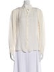 Nili Lotan Silk Long Sleeve Button-Up Top