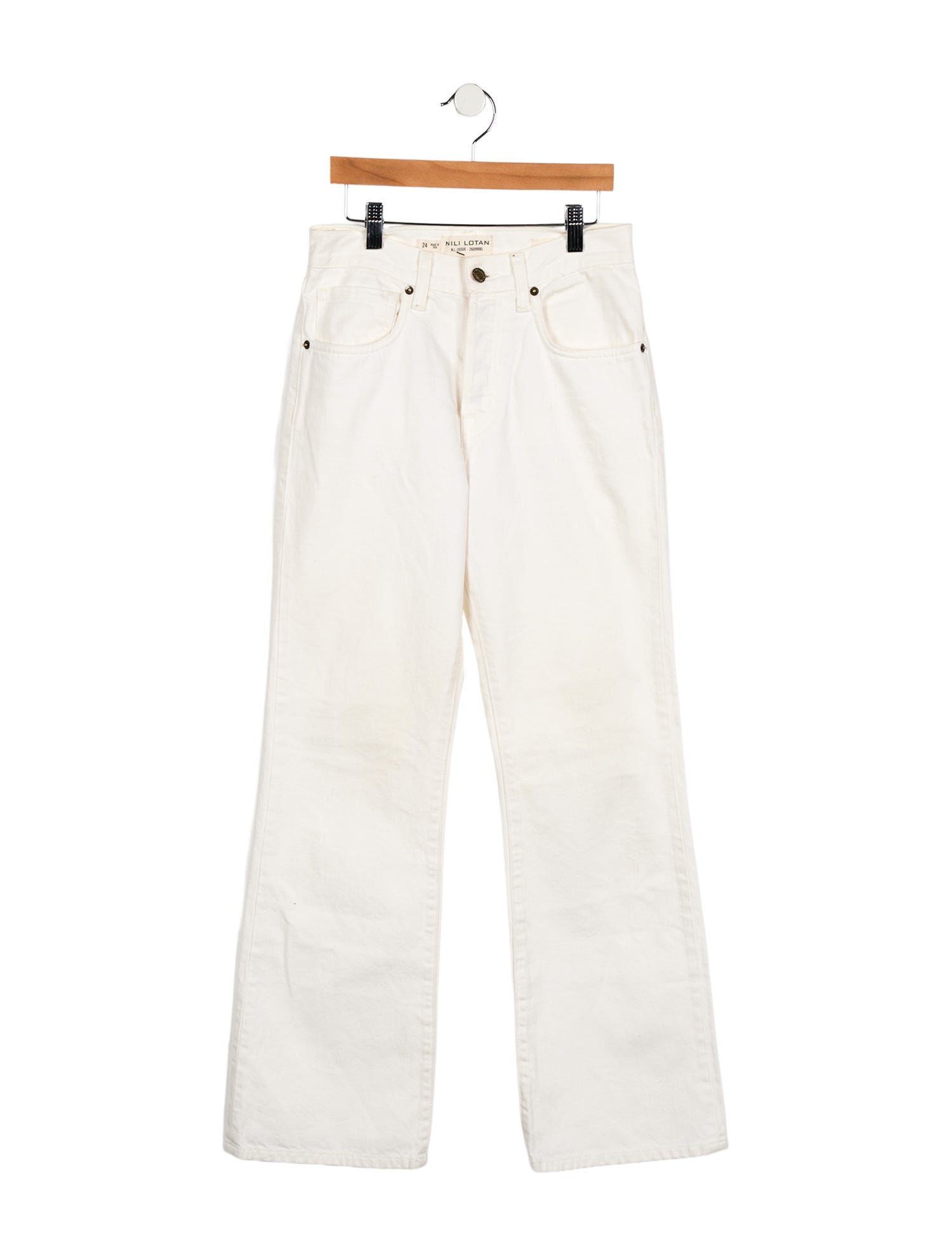 Nili Lotan Mid-Rise Wide Leg Jeans