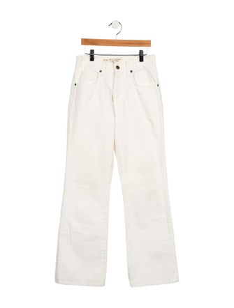 Nili Lotan Mid-Rise Wide Leg Jeans