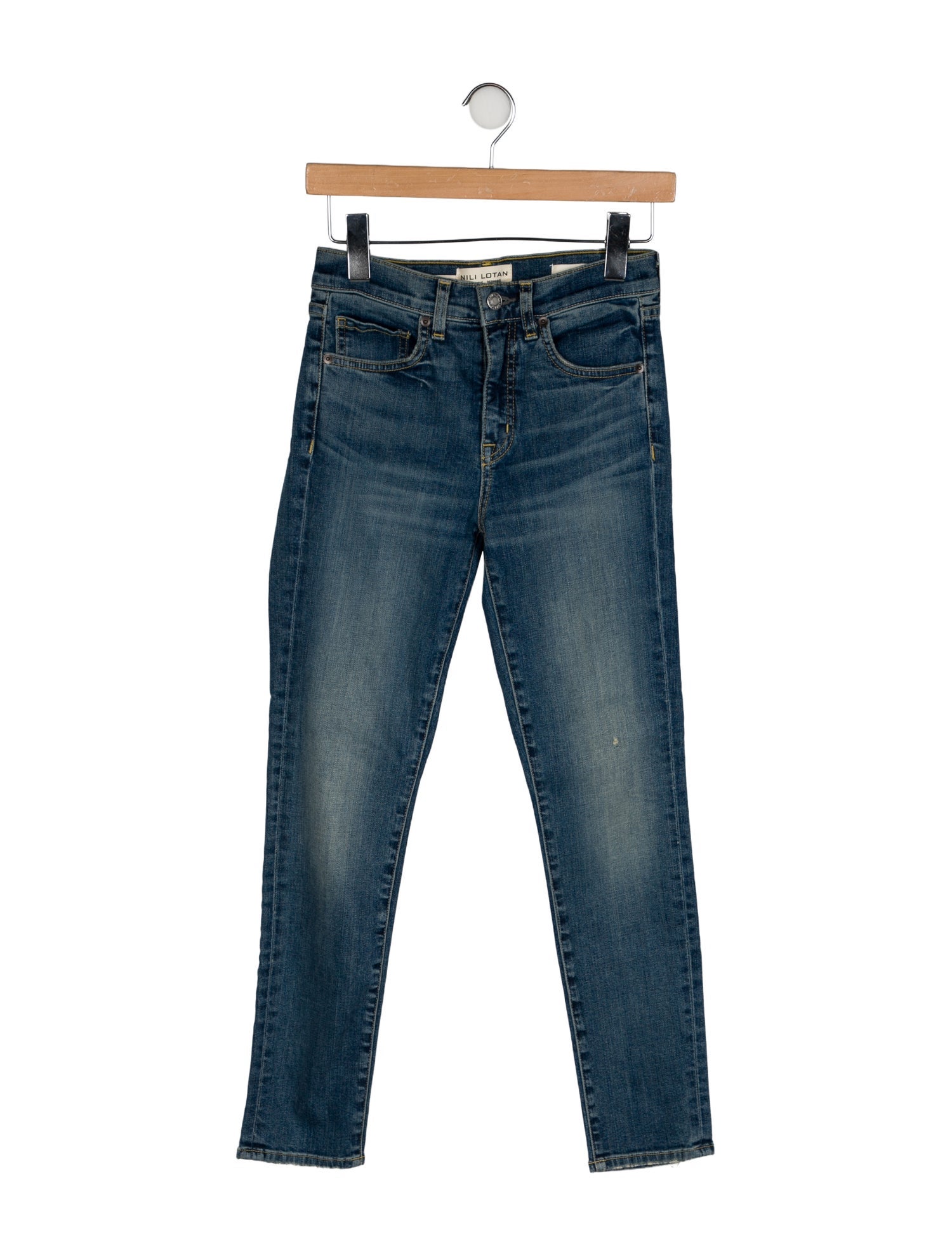 Nili Lotan Mid-Rise Skinny Leg Jeans