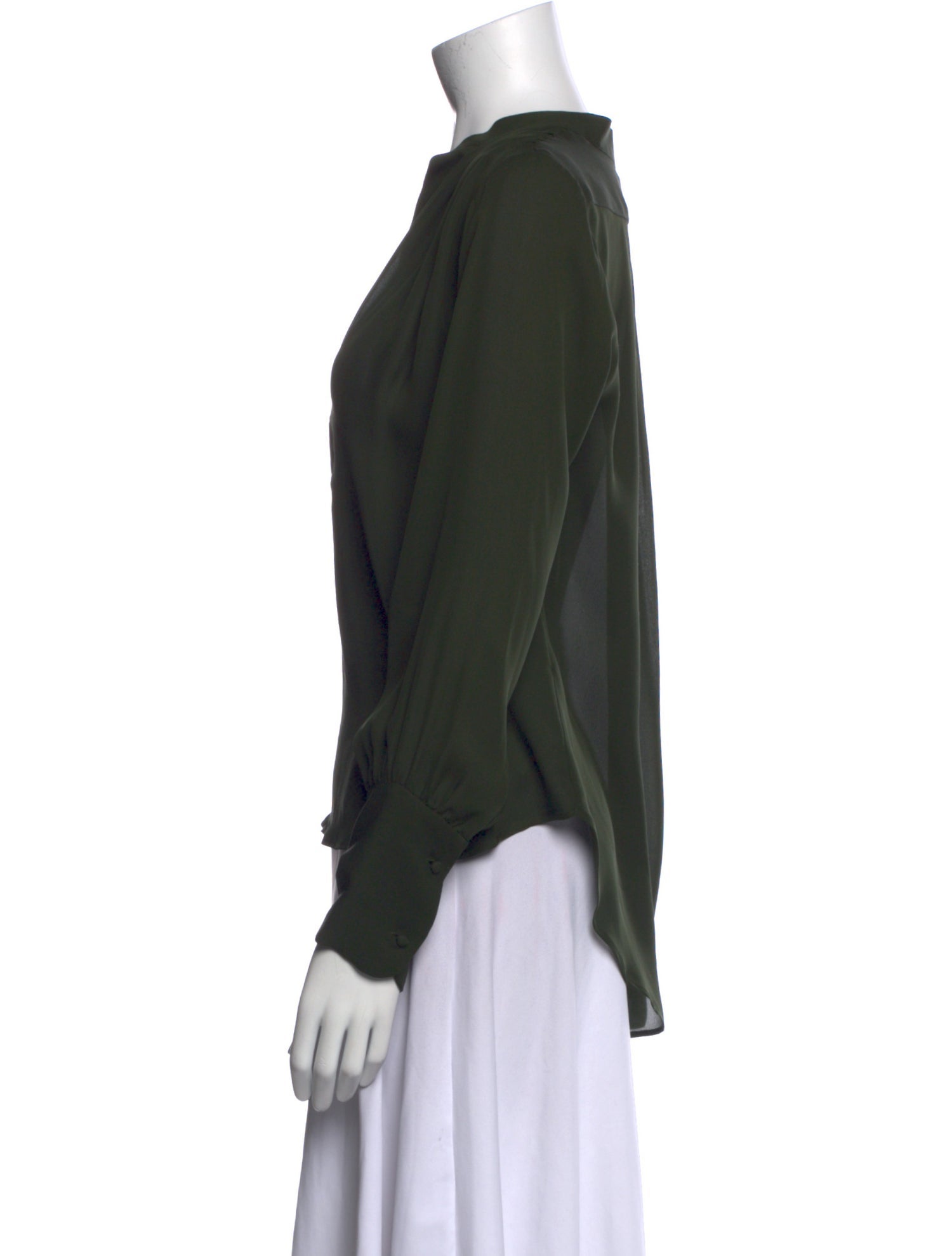 Nili Lotan Silk V-Neck Blouse