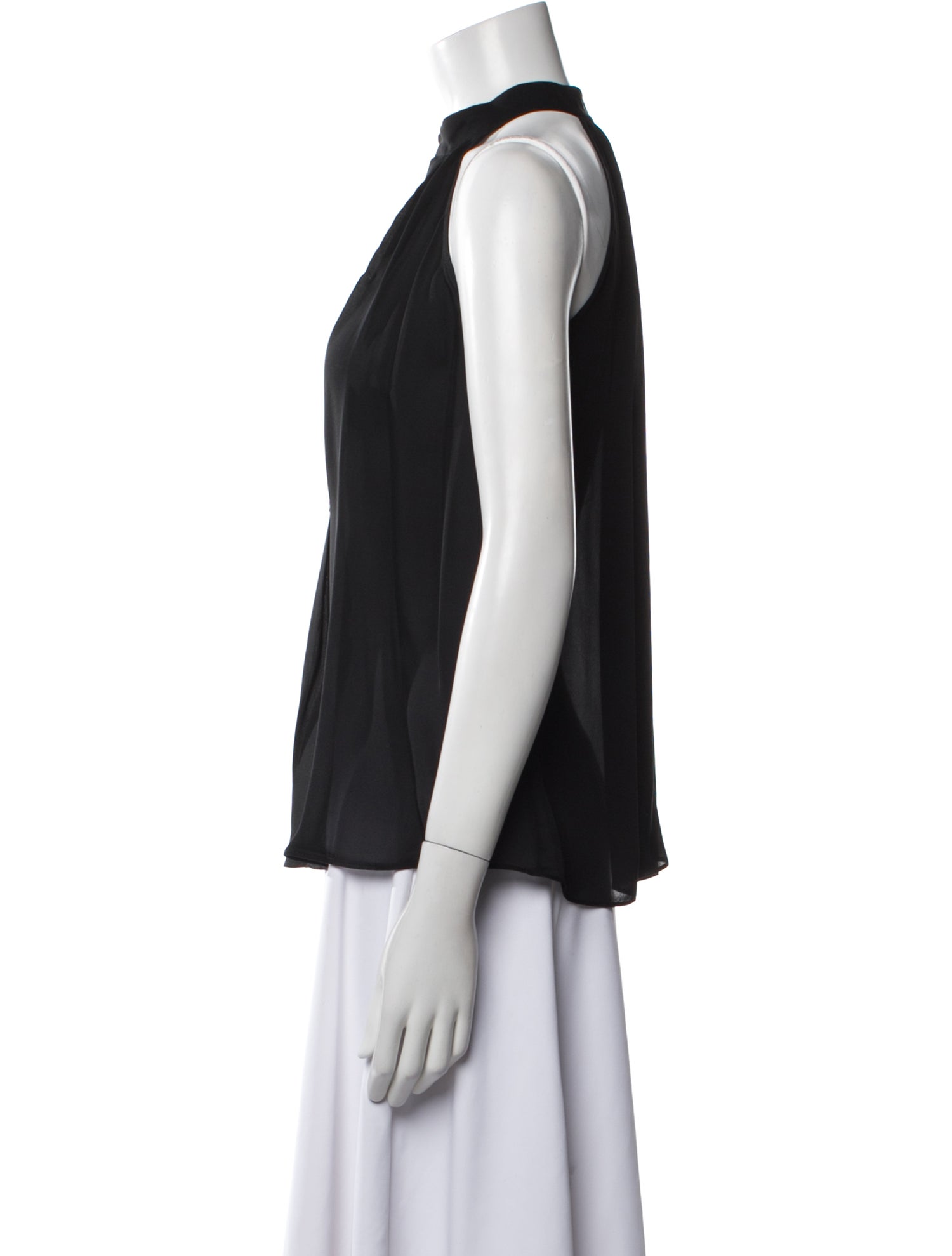 Nili Lotan Silk Halterneck Blouse