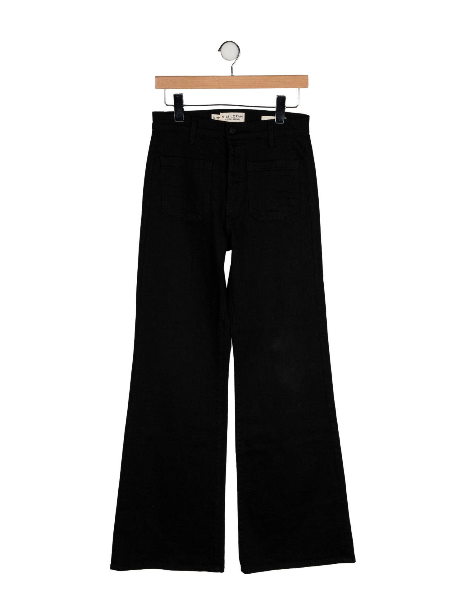 Nili Lotan Mid-Rise Wide Leg Jeans
