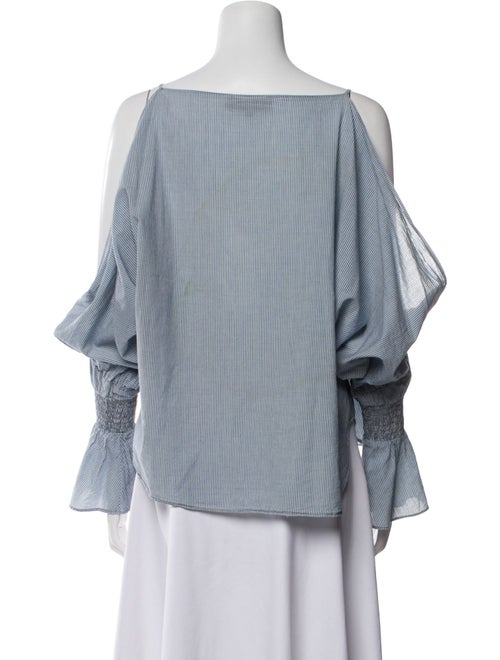 Nili Lotan Striped Bateau Neckline Blouse