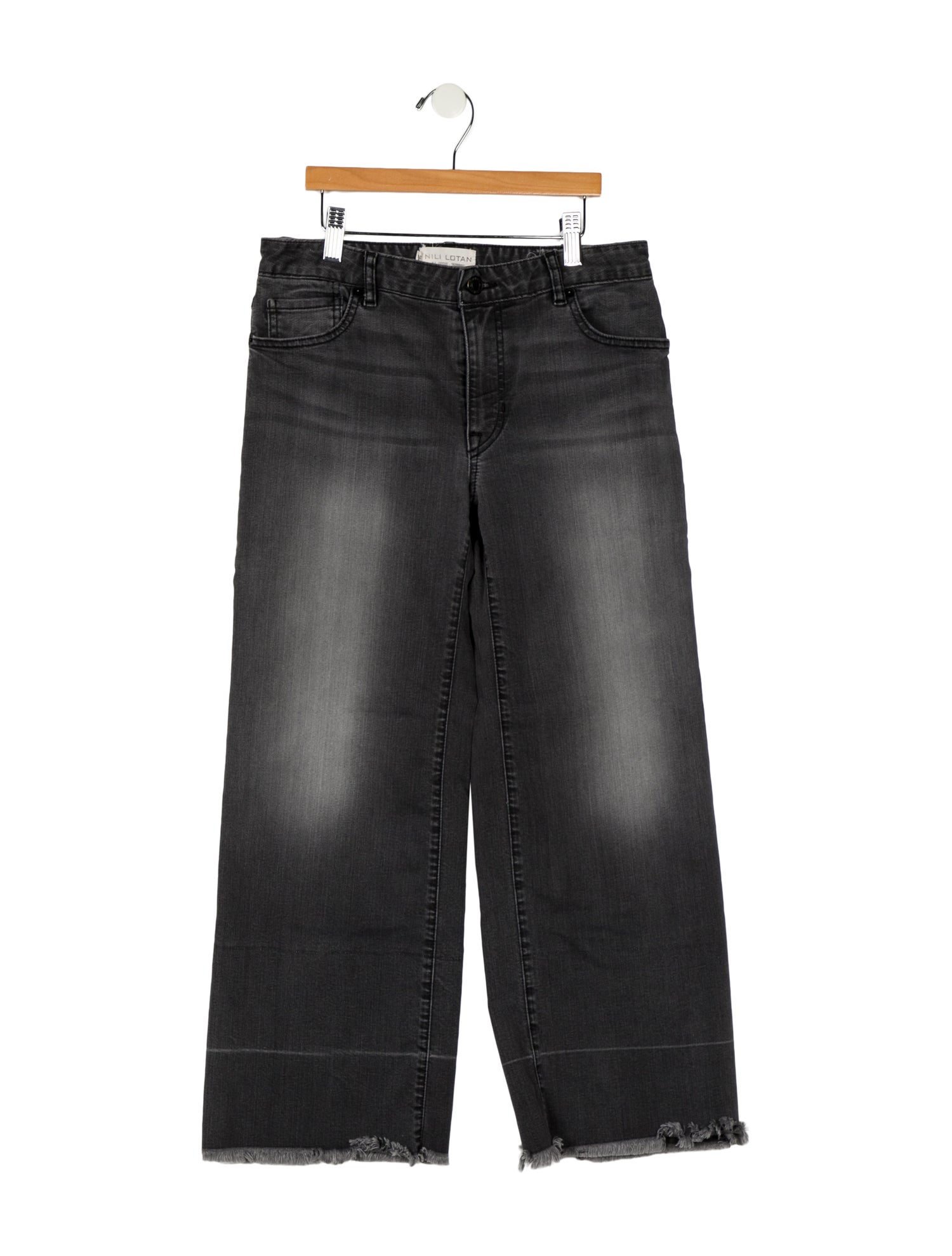 Nili Lotan Mid-Rise Wide Leg Jeans