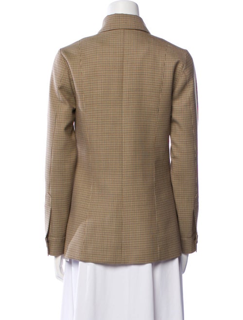 Nili Lotan Virgin Wool Plaid Print Jacket