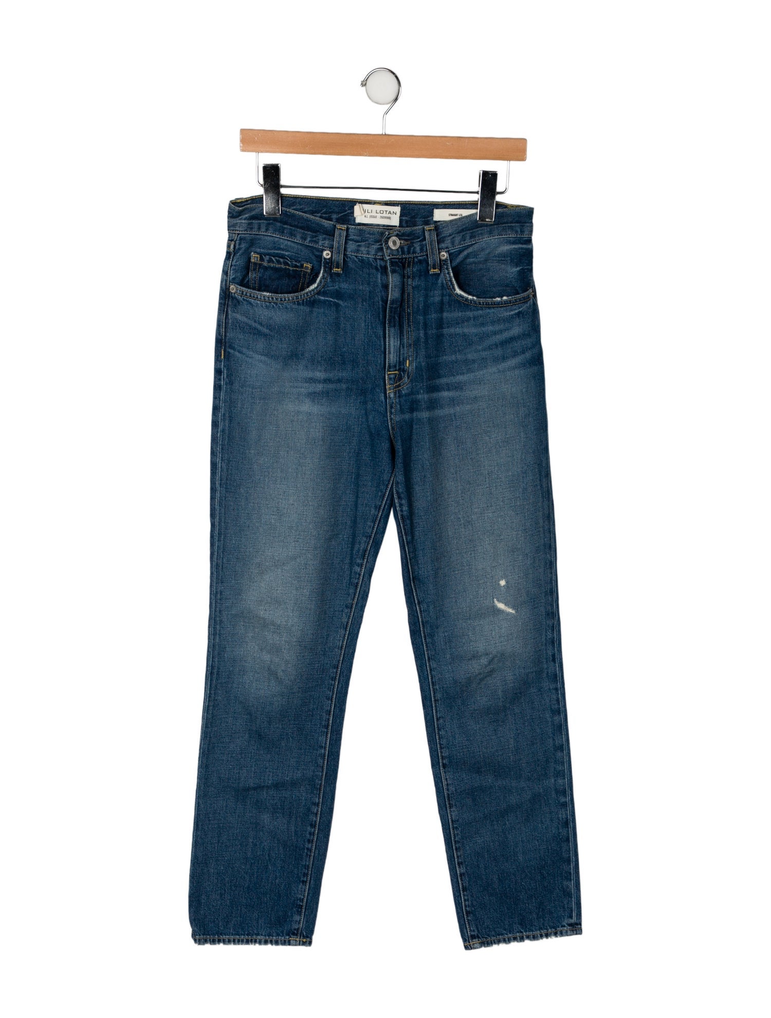 Nili Lotan Mid-Rise Straight Leg Jeans