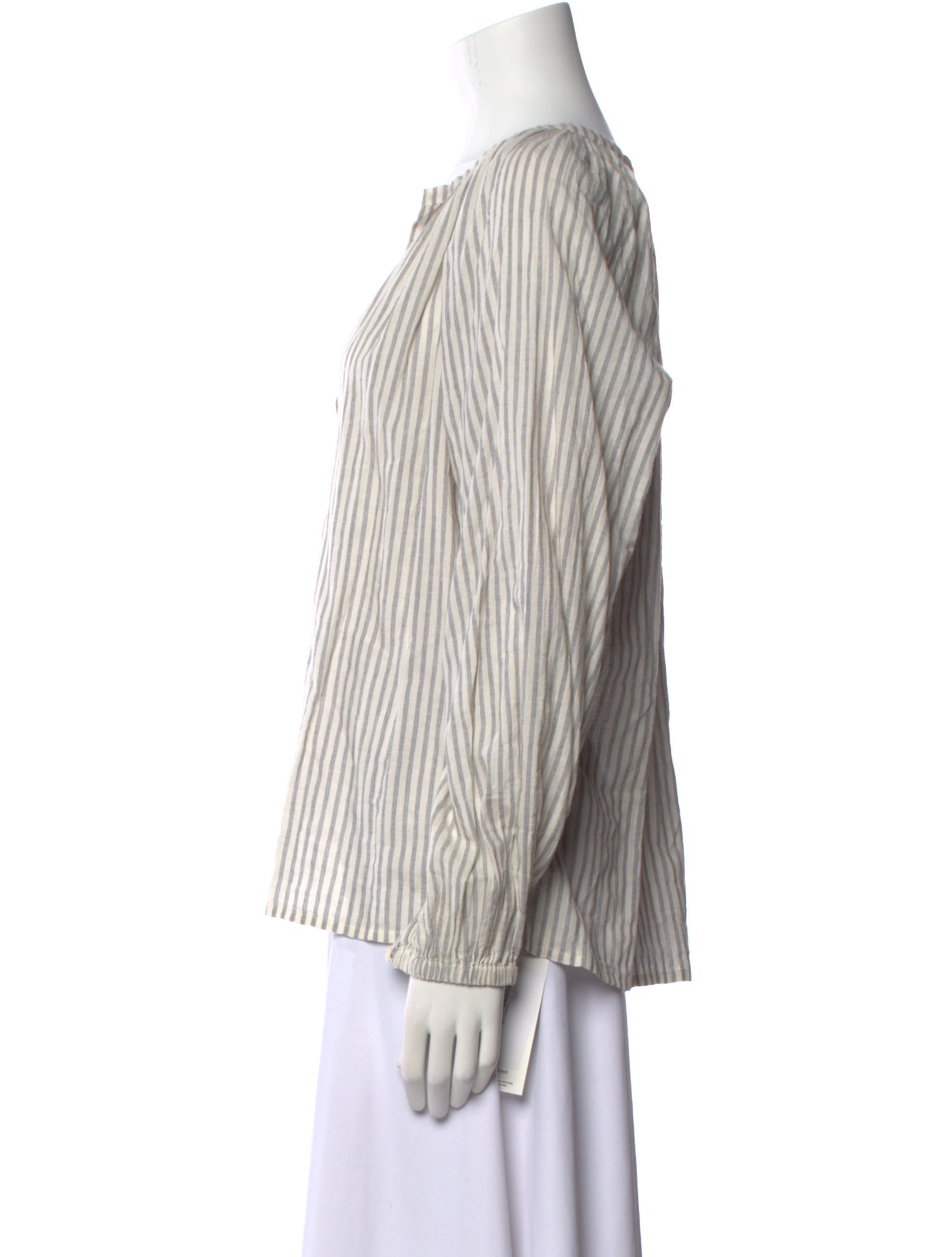 Nili Lotan Striped V-Neck Blouse