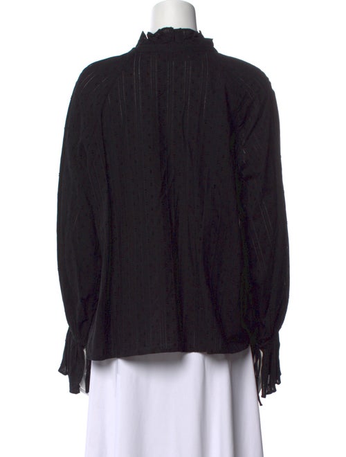 Nili Lotan Tie Neck Long Sleeve Blouse