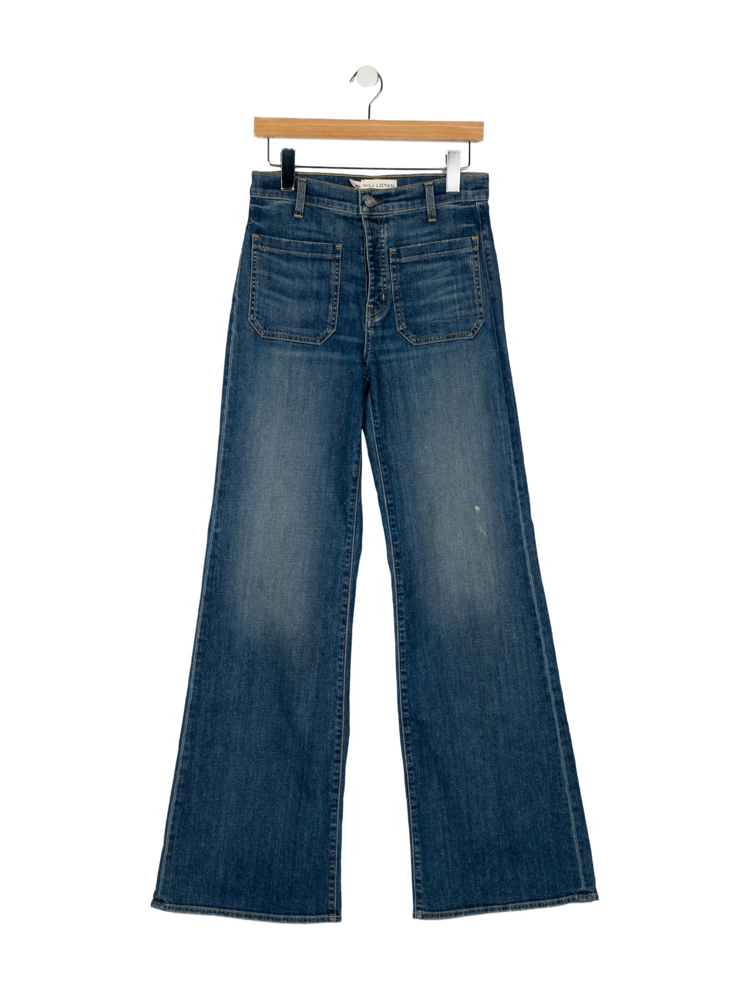 Nili Lotan High-Rise Wide Leg Jeans