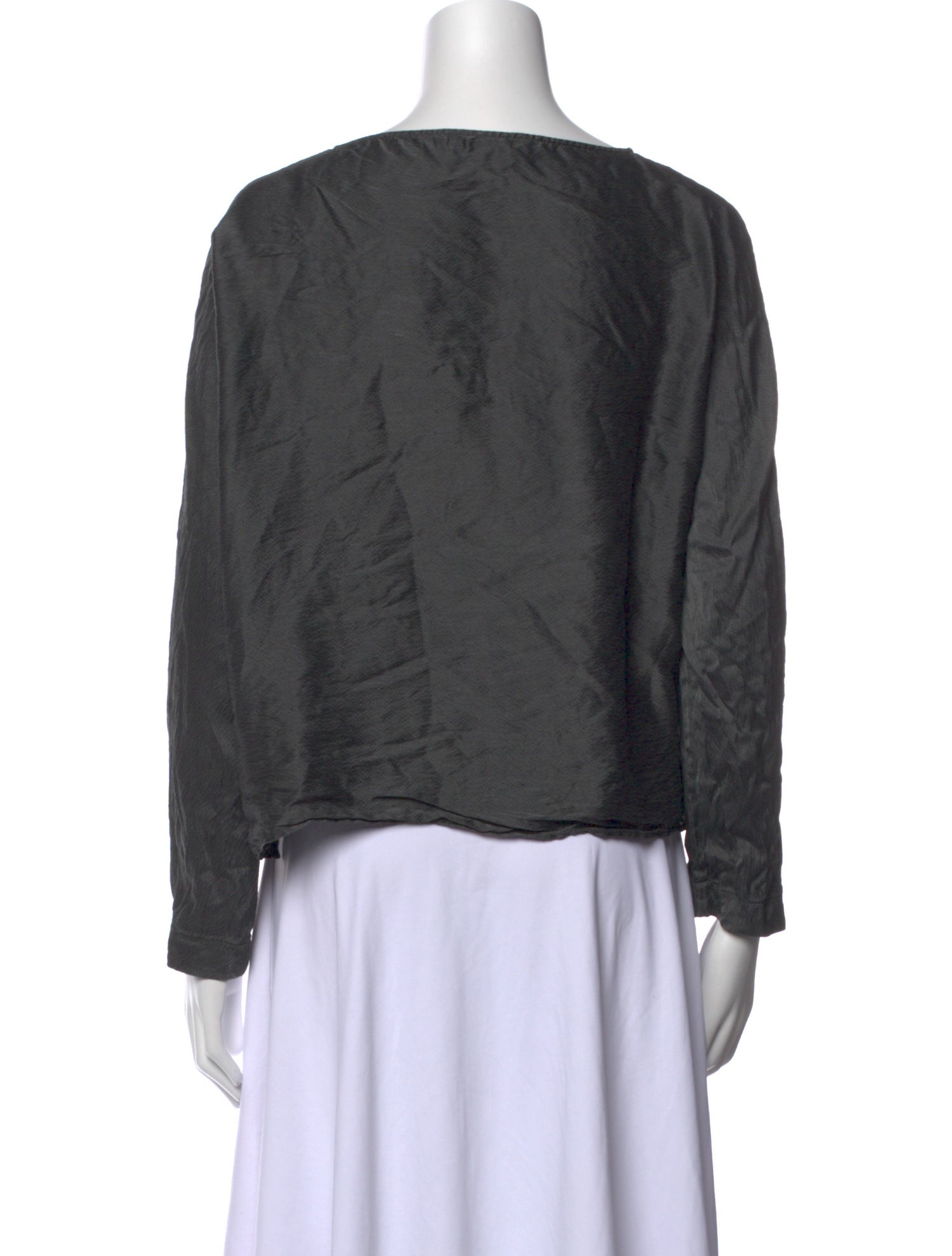 Nili Lotan Silk Bateau Neckline Blouse