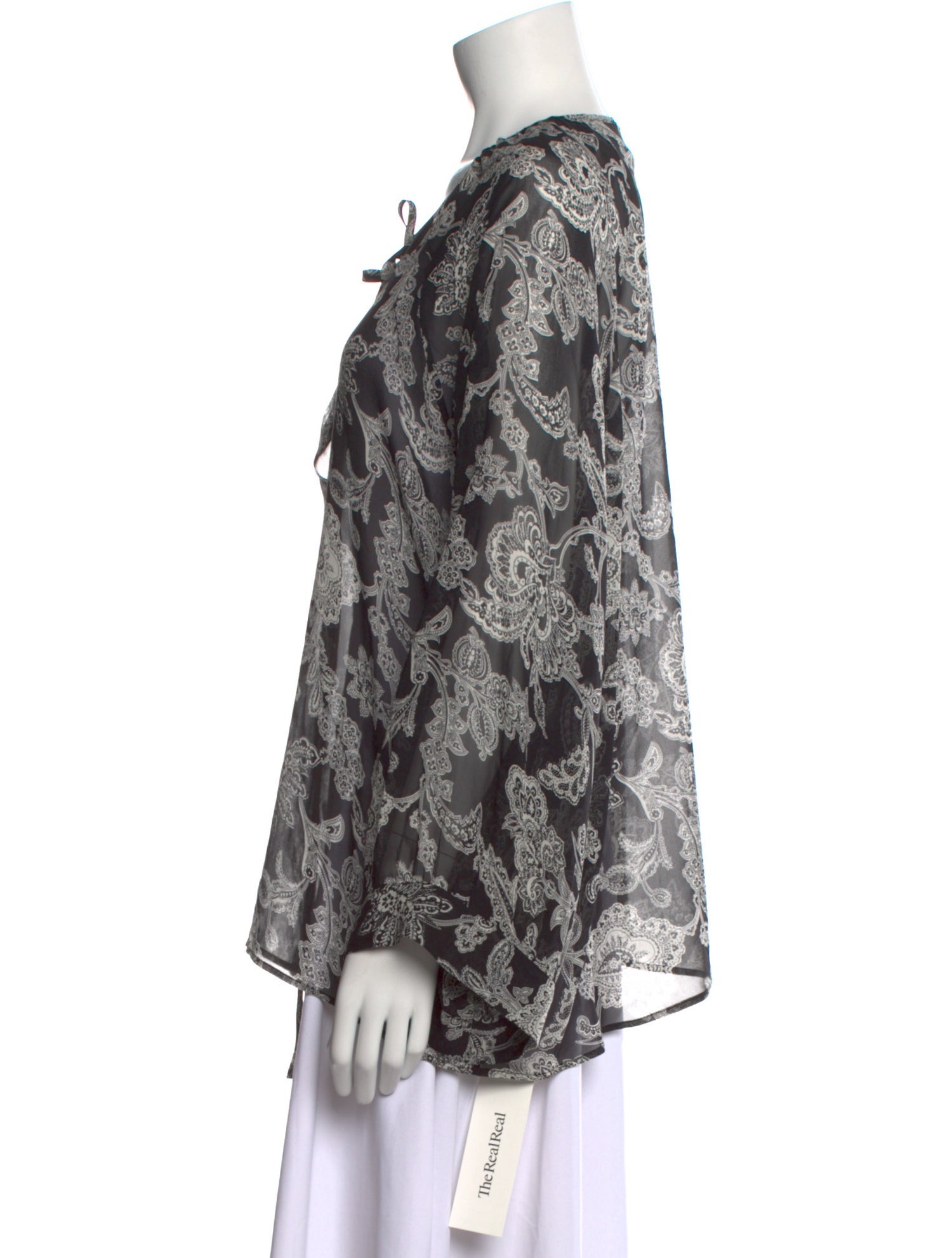 Nili Lotan Silk Printed Blouse