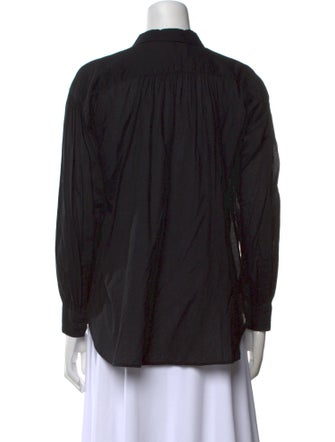 Nili Lotan Mock Neck Long Sleeve Blouse