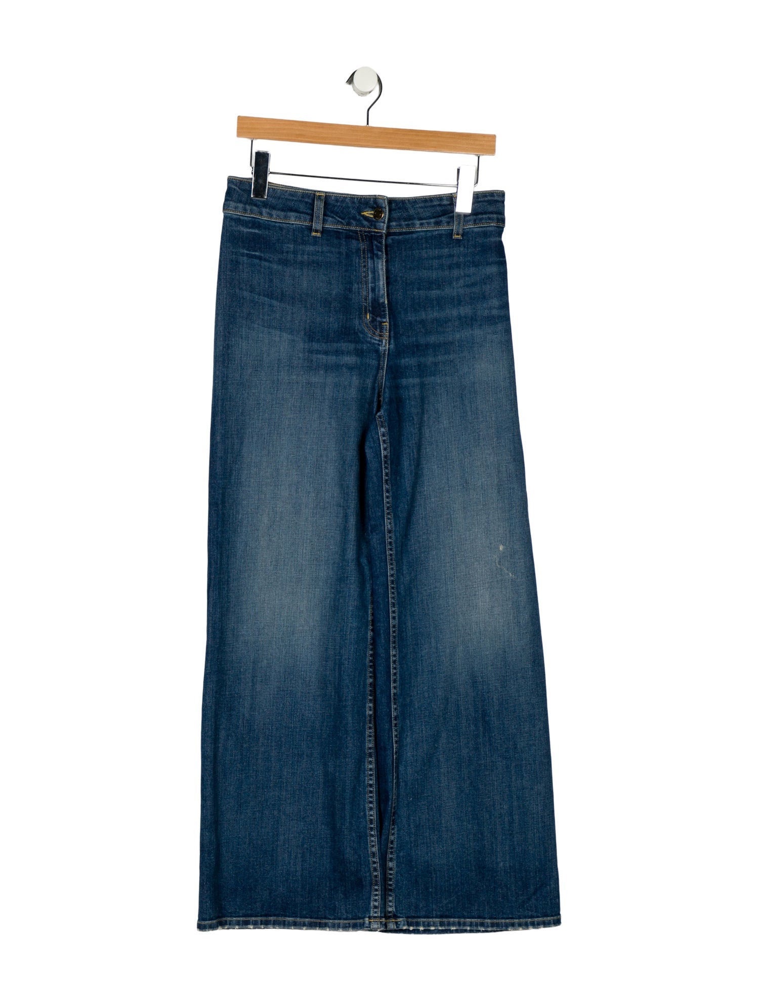 Nili Lotan Mid-Rise Wide Leg Jeans