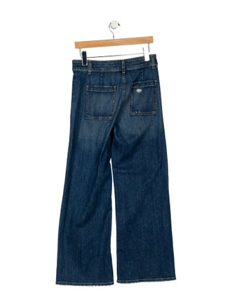 Nili Lotan Mid-Rise Wide Leg Jeans