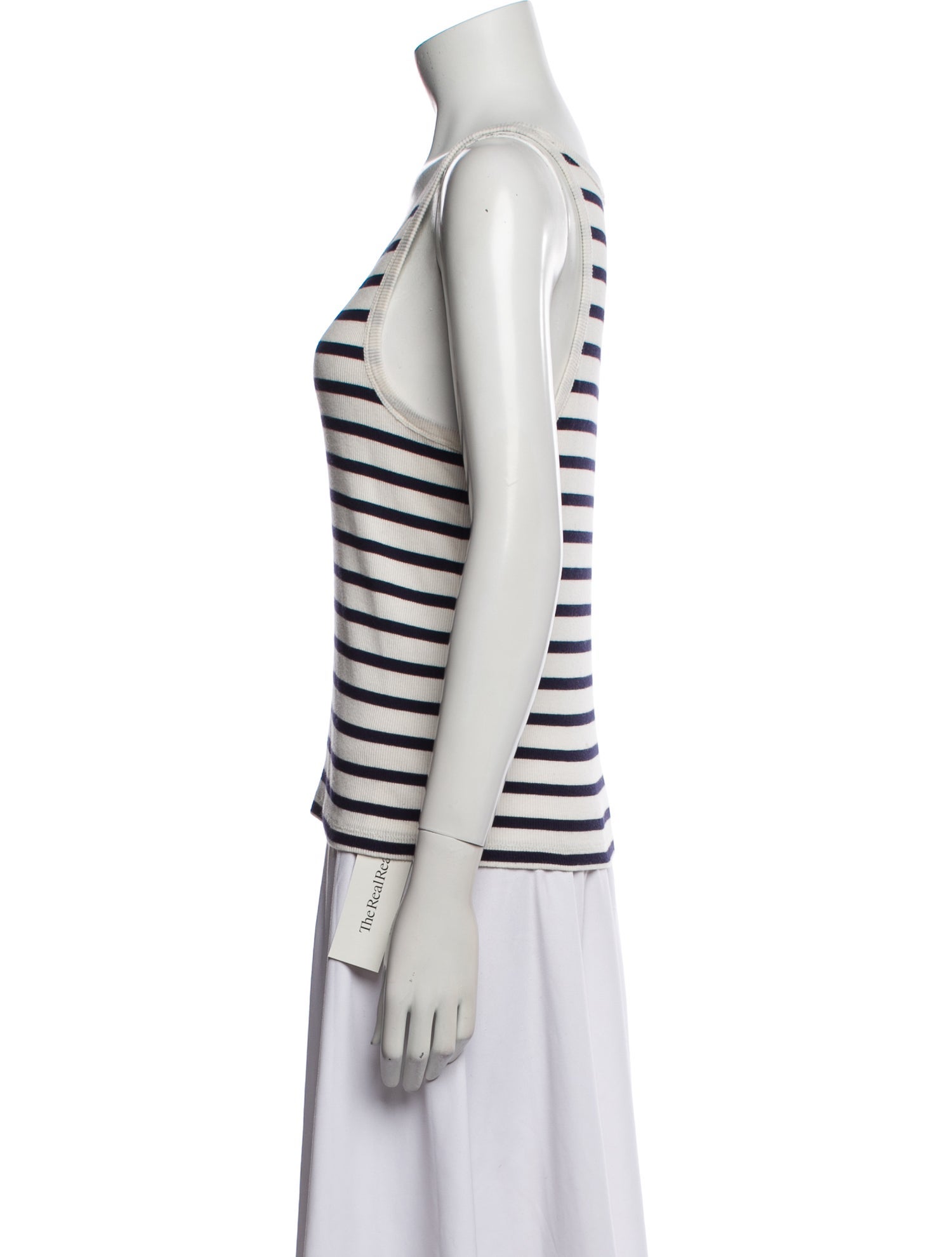 Nili Lotan Striped Scoop Neck Top
