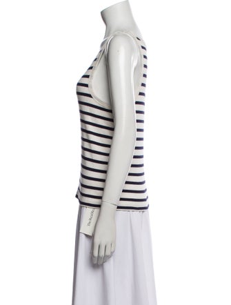 Nili Lotan Striped Scoop Neck Top