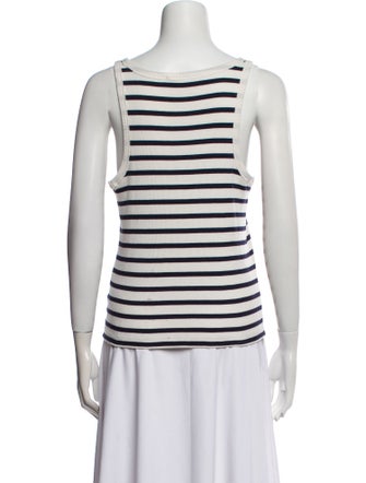 Nili Lotan Striped Scoop Neck Top
