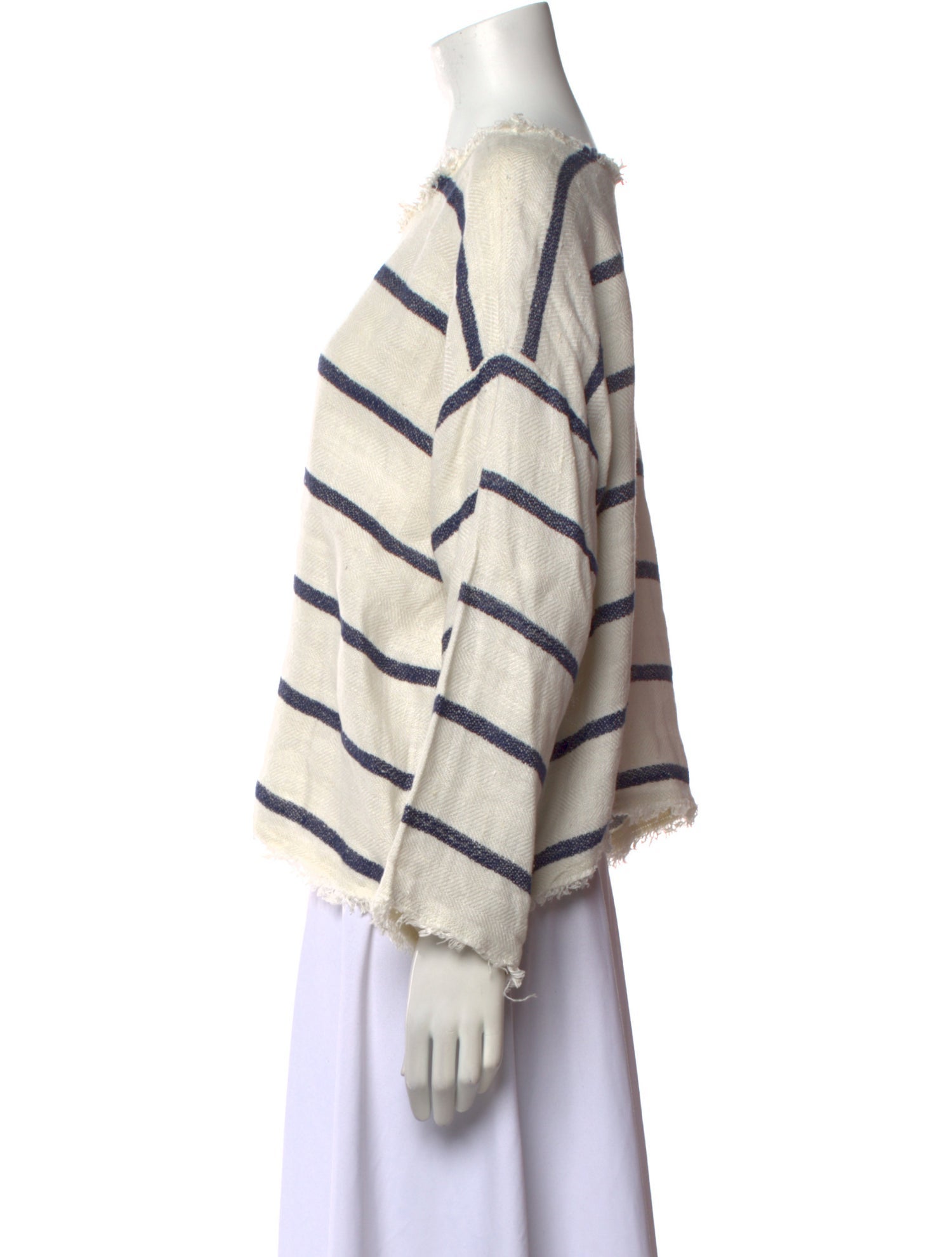 Nili Lotan Linen Striped Blouse