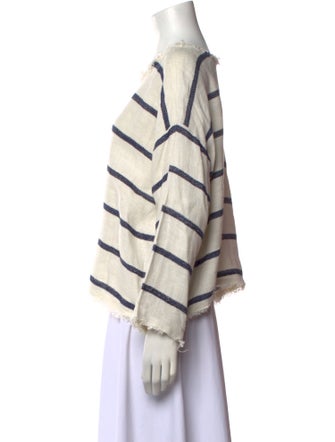 Nili Lotan Linen Striped Blouse