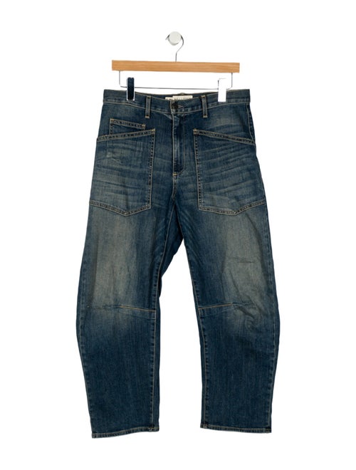 Nili Lotan Mid-Rise Wide Leg Jeans