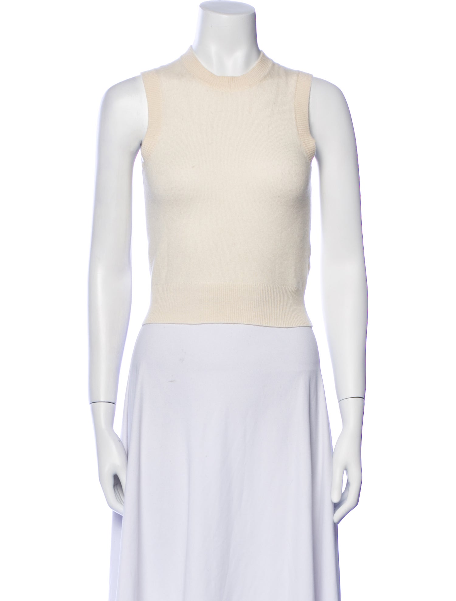 Nili Lotan Cashmere Crew Neck Crop Top