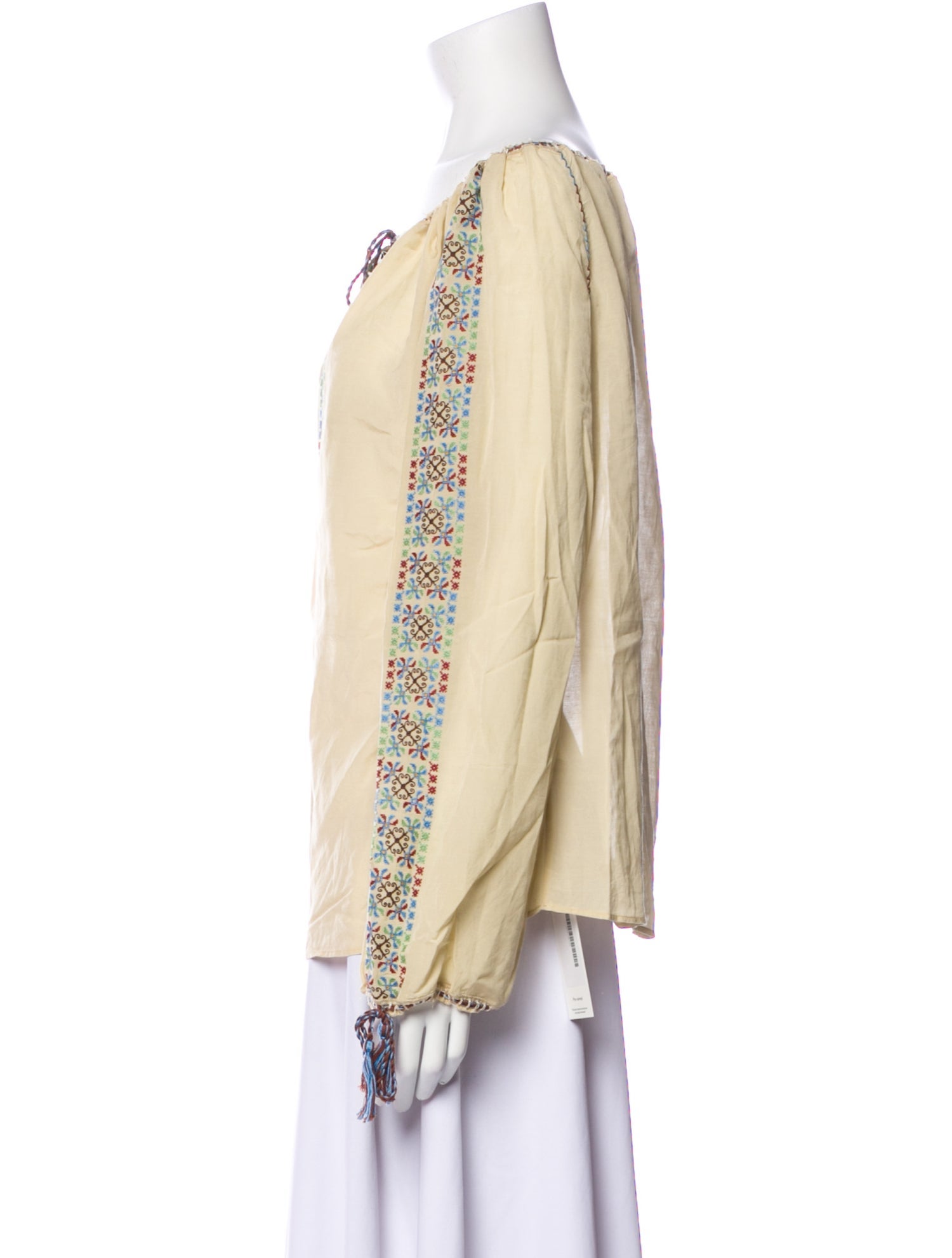 Nili Lotan Crew Neck Long Sleeve Blouse