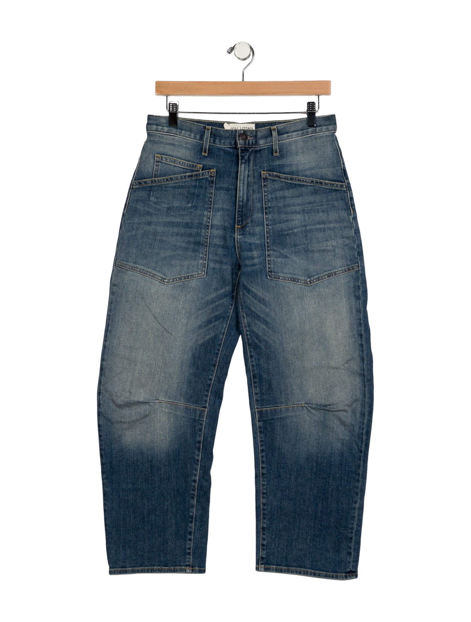 Nili Lotan High-Rise Straight Leg Jeans