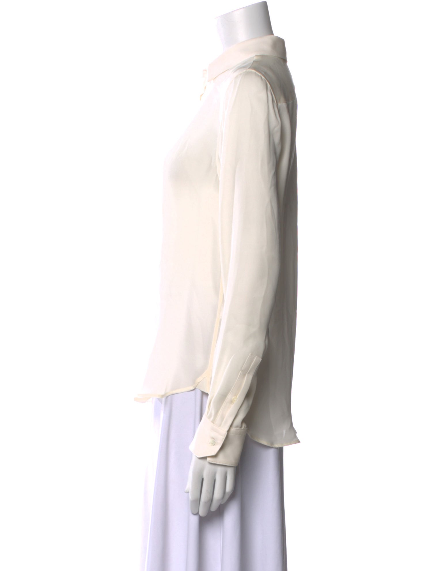 Nili Lotan Silk Long Sleeve Button-Up Top w/ Tags